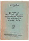 Cseh István - Javaslat a világrend ujraalkotására