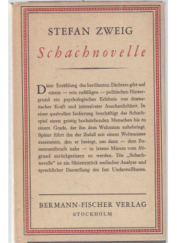 Zweig, Stefan - Schachnovelle Zweig, Stefan - Schachnovelle, Stockholm 1943 antikvár könyv