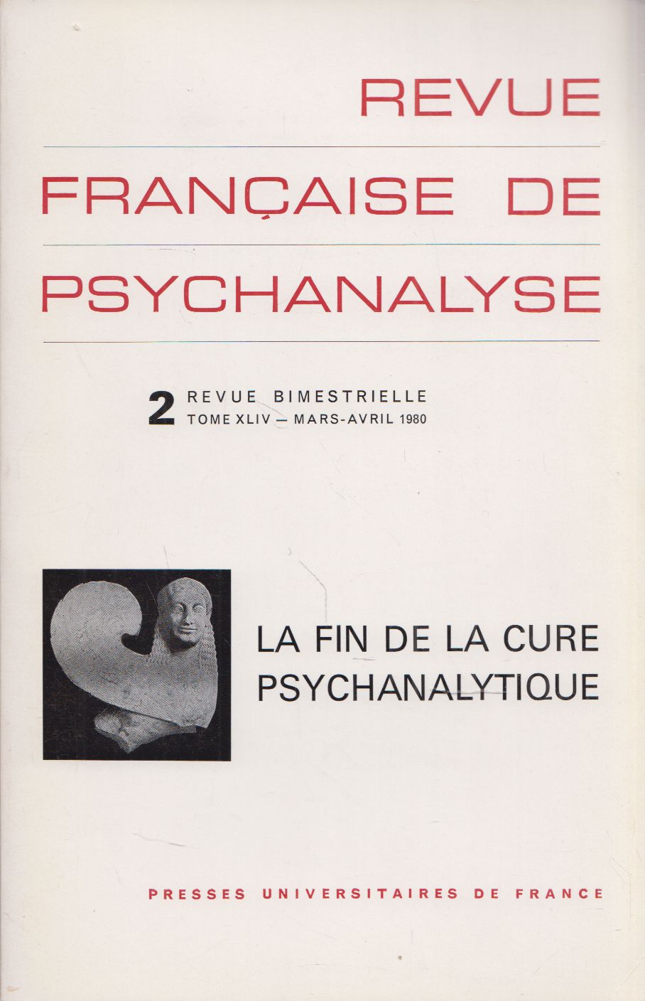 Jean Gillibert - Revue francaise de psychanalyse Tome 44, numéro 2, 1980