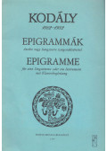 Kodály Zoltán - Epigrammák énekre vagy hangszerre zongorakísérettel