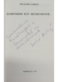 Dr. Szabó András - Elmondom hát mindenkinek... (dedikált)