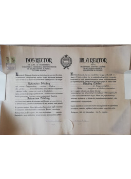 - Dékány Lóránt jogászdoktori oklevele 1962-ből - Dékány Lóránt jogászdoktori oklevele 1962-ből, Budapest 1962 antikvár könyv