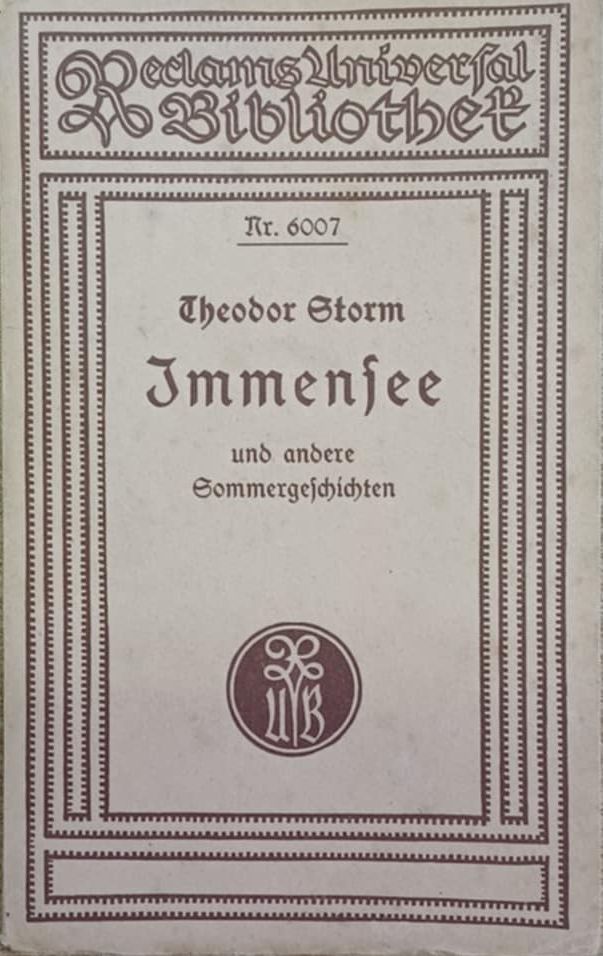Storm, Theodor - Immensee und andere Sommergeschichten Storm, Theodor - Immensee und andere Sommergeschichten, null 1900 antikvár könyv