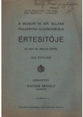 Kocsis Mihály - A Monori M. Kir. Állami Polgári Fiu- és Leányiskola értesítője az 1933-34. iskolai évről