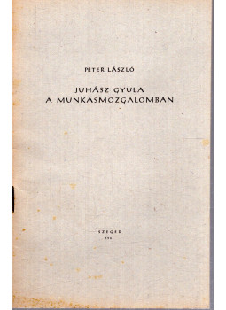 Péter László - Juhász Gyula a munkásmozgalomban Péter László - Juhász Gyula a munkásmozgalomban, Szeged 1961 antikvár könyv
