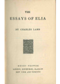 Lamb, Charles - The Essays of Elia
