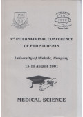 Lehoczky László,Kalmár László - 3rd International Conference  of PDH Students: Medical Science