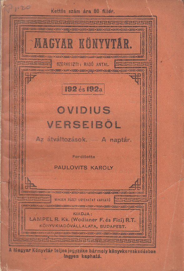- Ovidius verseiből