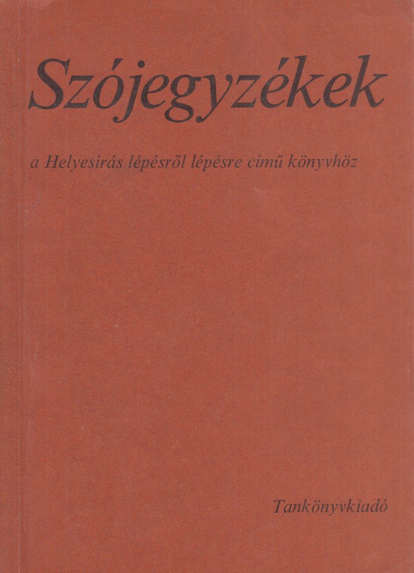 Stenczer Ferenc - Szójegyzékek