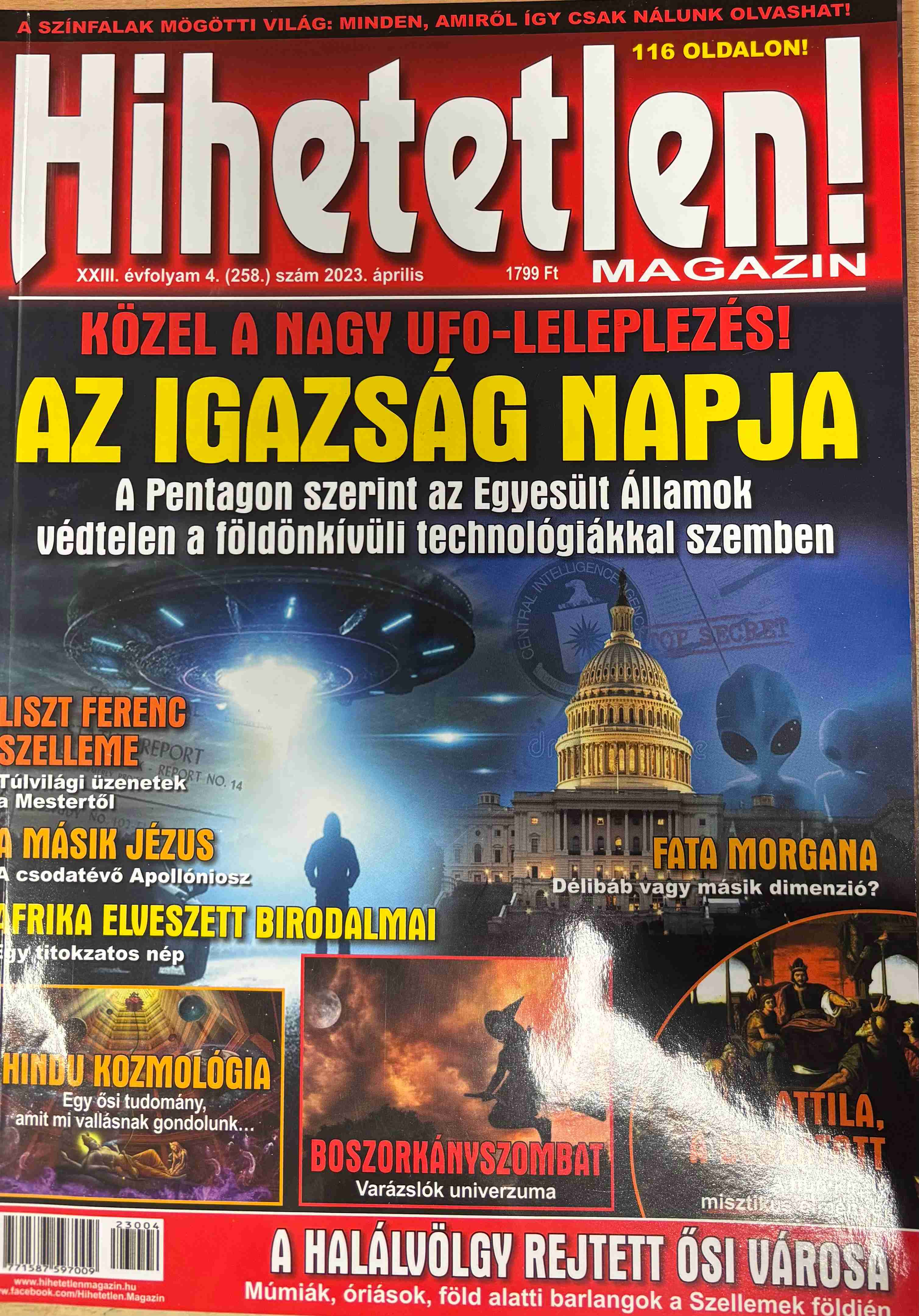 - Hihetetlen! magazin XXIII. évfolyam 4. (258.) szám 2023. április - Hihetetlen! magazin XXIII. évfolyam 4. (258.) szám 2023. április, null 2023 antikvár könyv