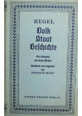 Hegel, Georg Wilhelm Friedrich - Volk - Staat - Geschichte