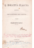 Horatius, Flaccus Quintus - Q. Horatius Flaccus - Recensuit codicum selectorum varias scripturas...