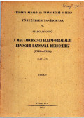 Szabolcs Ottó - A magyarországi ellenforradalmi rendszer bázisának kérdéséhez (1920-1926)