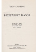 Gróf Vay Sándor - Megfakult írások