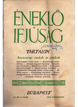 null - Éneklő ifjúság II. év 4. szám 1943. december null - Éneklő ifjúság II. év 4. szám 1943. december, Budapest 1943 antikvár könyv