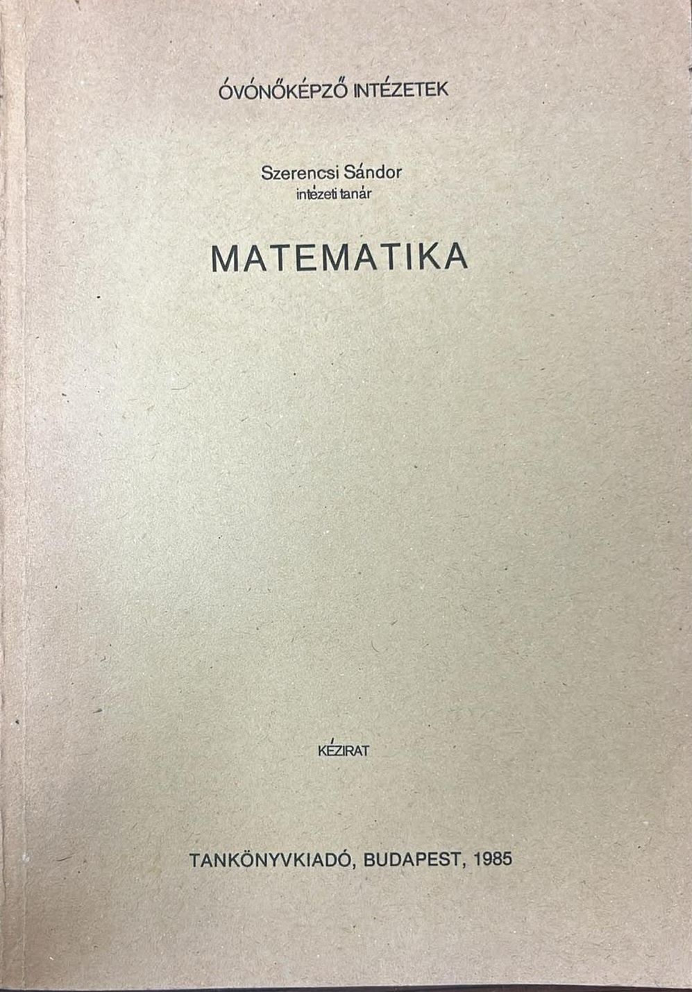 Szerencsi Sándor - Matematika