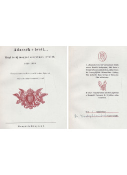 Bisztrai Farkas Ferenc - Adassék e levél... (dedikált) Bisztrai Farkas Ferenc - Adassék e levél... (dedikált), Budapest 1938 antikvár könyv