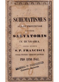 - Schematismus 1847 - Schematismus 1847, Gyöngyös 1847 antikvár könyv
