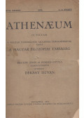 Dékány István - Athenaeum 1931. XVII. kötet 1-3. füzet
