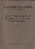 Dr. Szél Tivadar - A születések alakulása Budapesten és az európai nagyvárosokban