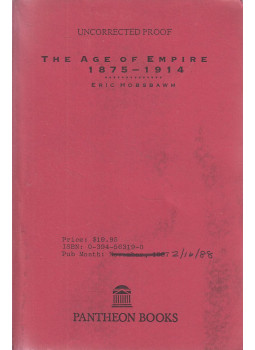 Hobsbawm, Eric - The Age of Empire 1875-1914 Hobsbawm, Eric - The Age of Empire 1875-1914, New York 1987 antikvár könyv