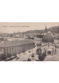  - Pécs - Széchenyi tér és gimnázium (képeslap)