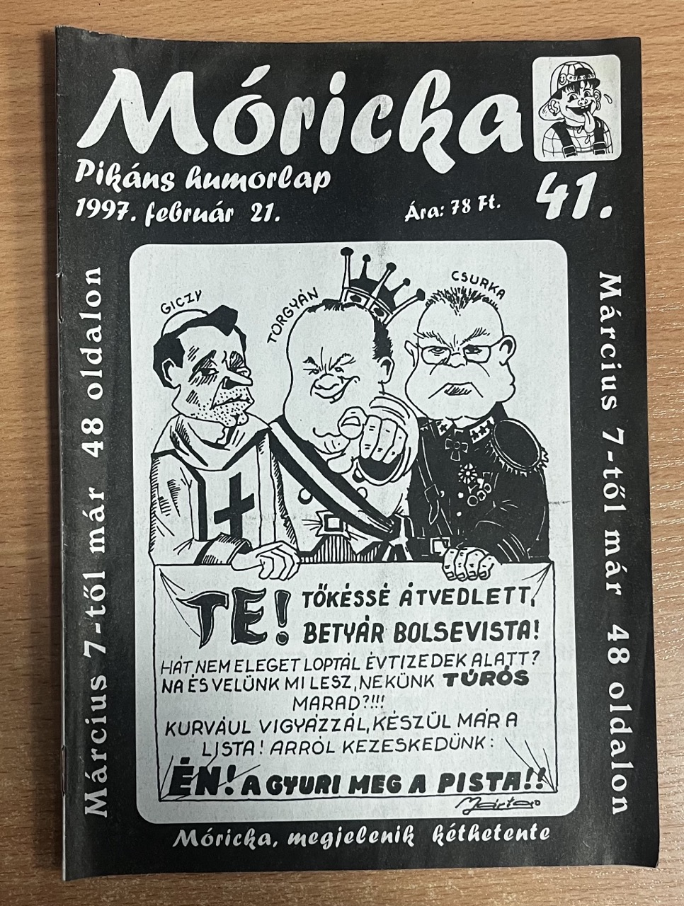 Szűcs Alfréd - Móricka 41. - 1997. február 21.