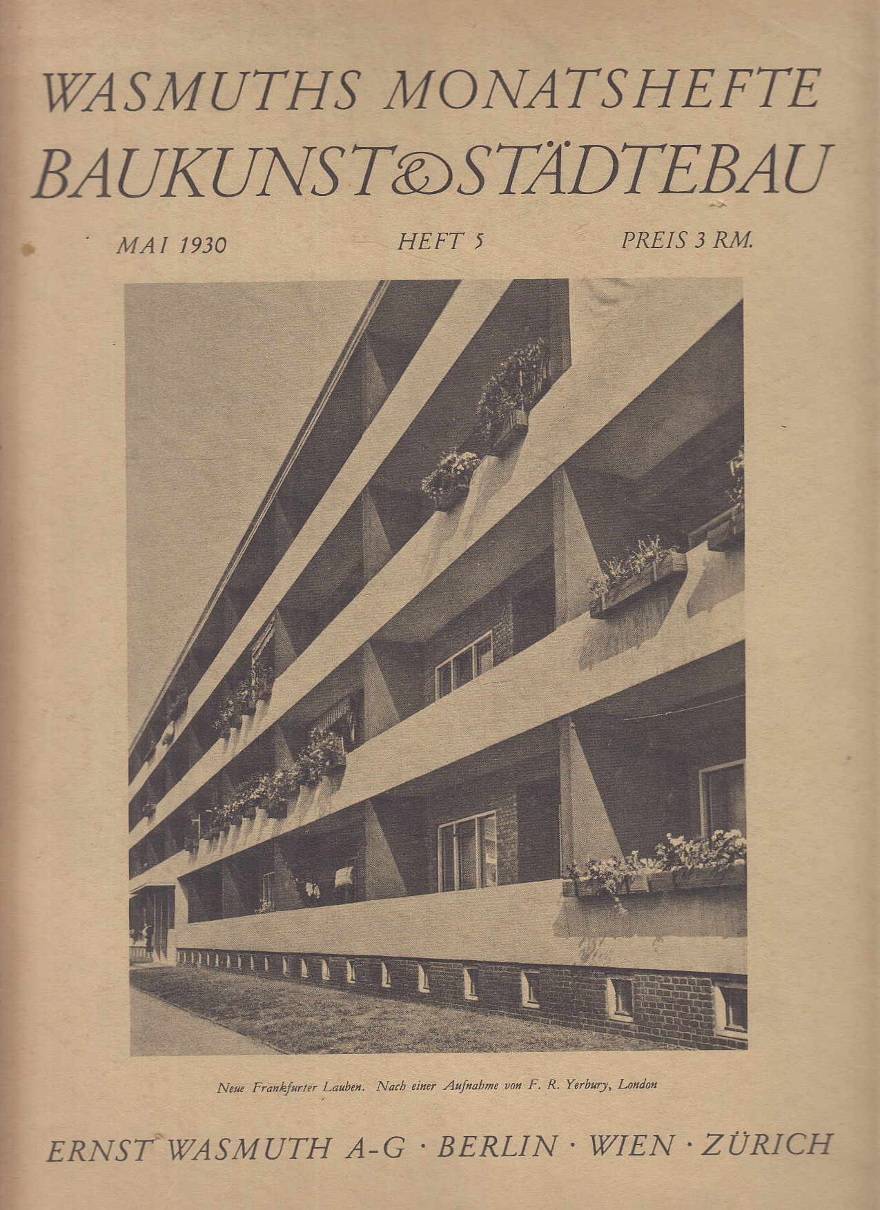 Zechlin, Hans Josef - Wasmuths Monatshefte Baukunst & Städtebau Mai 1930 Zechlin, Hans Josef - Wasmuths Monatshefte Baukunst & Städtebau Mai 1930, Berlin-Wien-Zürich 1930 antikvár könyv