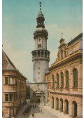  - Sopron, Tűztorony a Storno házzal (képeslap)