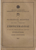 - Az igazgatóság jelentése és az 1943-i üzletév zárószámadásai az 1944. évi április hó 28-án tartandó ötvenkettedik rendes közgyűléshez
