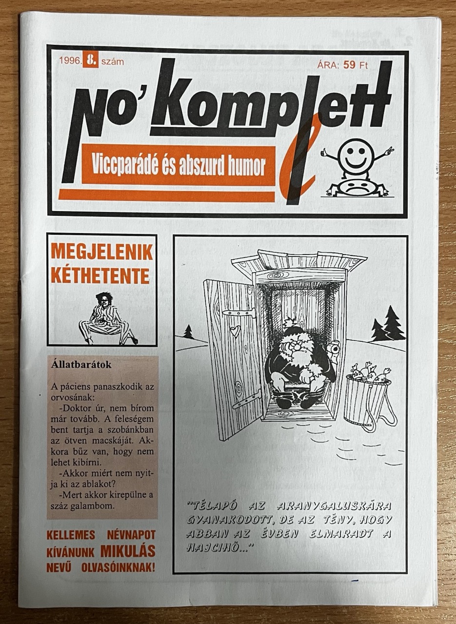Horváth Tamás - No komplett humormagazin - 1996/8. Horváth Tamás - No komplett humormagazin - 1996/8., null 1916 antikvár könyv