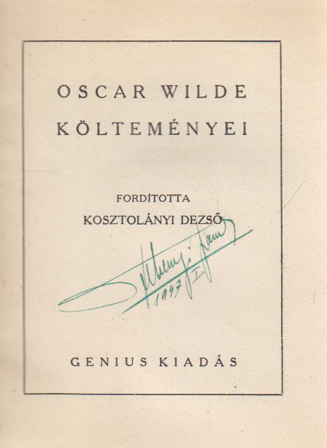 Wilde Oszkár,Oscar Wilde - Versek