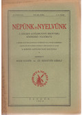 Moór Elemér,Cs. Sebestyén Károly - Népünk és Nyelvünk X. évfoly. 1938. (teljes évfolyam)