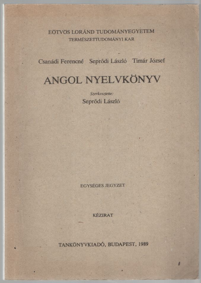 Seprődi László,Tímár József - Angol nyelvkönyv