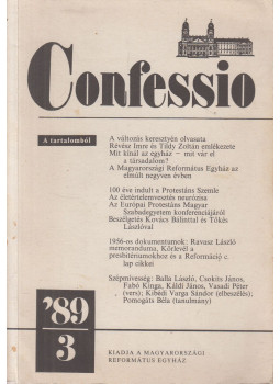 Tenke Sándor (szerk.) - Confessio '89/3 Tenke Sándor (szerk.) - Confessio '89/3, Budapest 1989 antikvár könyv