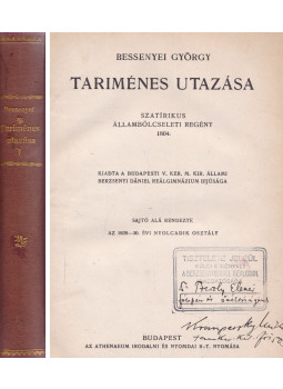 Bessenyei György - Tariménes utazása Bessenyei György - Tariménes utazása, Budapest 1930 antikvár könyv