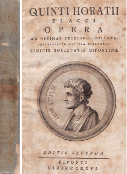 Horatius, Flaccus Quintus - Quinti Horatii Flacci Opera Horatius, Flaccus Quintus - Quinti Horatii Flacci Opera, Zweibrücken 1796 antikvár könyv