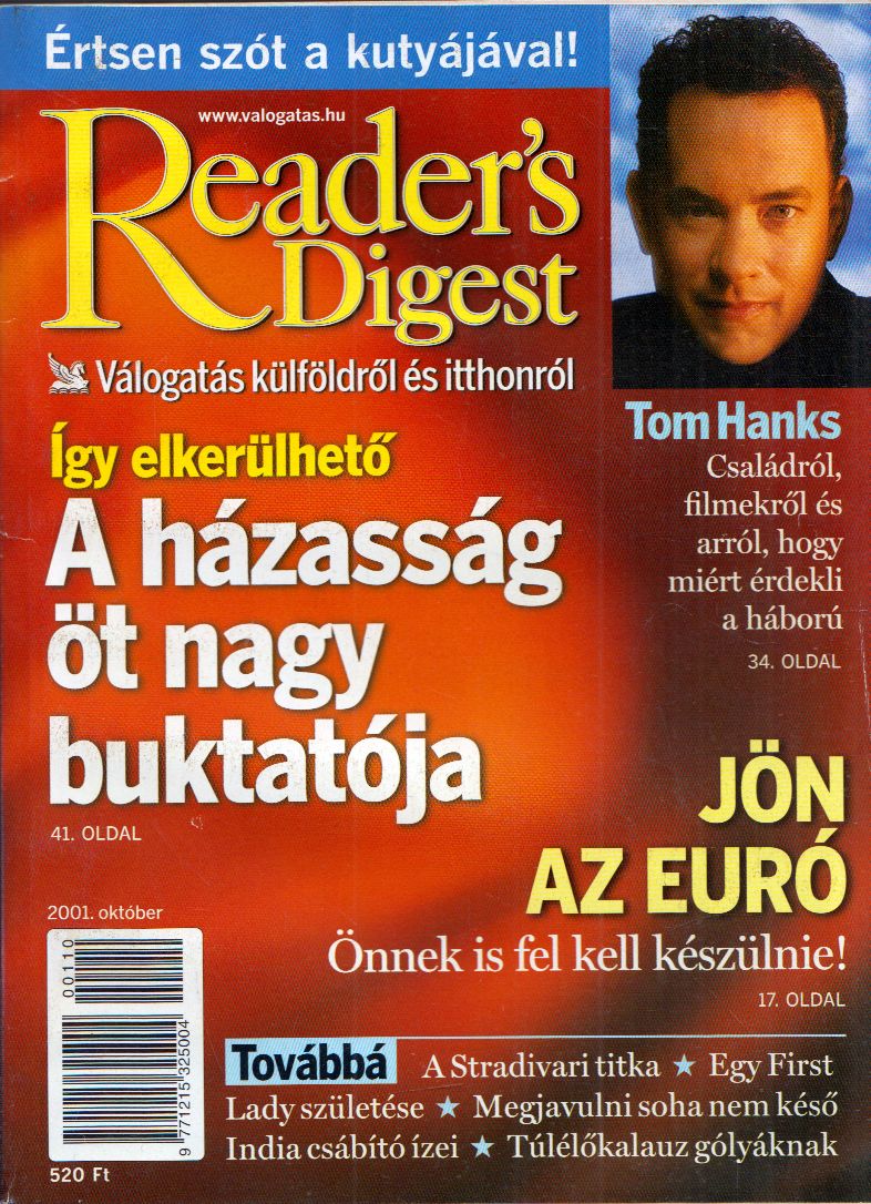 Zsámboki Péter - Reader's Digest 2001. október Zsámboki Péter - Reader's Digest 2001. október, Budapest 2001 antikvár könyv