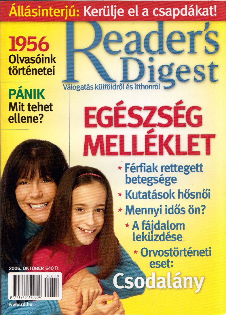 Zsámboki Gábor - Reader's Digest 2006. október Zsámboki Gábor - Reader's Digest 2006. október, Budapest 2006 antikvár könyv