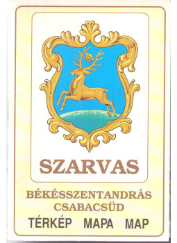 - Szarvas - Békésszentandrás - Csabacsüd térkép - Szarvas - Békésszentandrás - Csabacsüd térkép, Budapest 1992 antikvár könyv