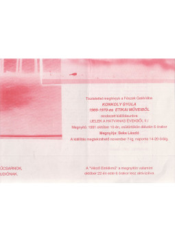 Beke László - Konkoly Gyula (kiállítási meghívó) Beke László - Konkoly Gyula (kiállítási meghívó), Budapest 1991 antikvár könyv