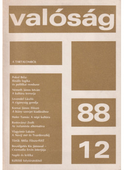 Kőrösi József - Valóság 1988/12. Kőrösi József - Valóság 1988/12., Budapest 1988 antikvár könyv