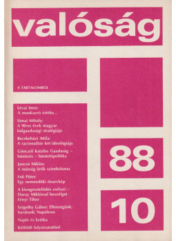Kőrösi József - Valóság 1988/10. Kőrösi József - Valóság 1988/10., Budapest 1988 antikvár könyv