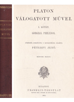 Platón - Platon válogatott művei I-III. Platón - Platon válogatott művei I-III., Budapest 1913 antikvár könyv