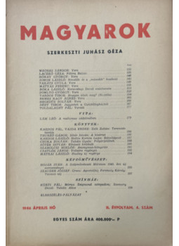 Juhász Géza (szerk.) - Magyarok - 1946 Szeptember - II. Évfolyam 9. szám Juhász Géza (szerk.) - Magyarok - 1946 Szeptember - II. Évfolyam 9. szám, null 1946 antikvár könyv