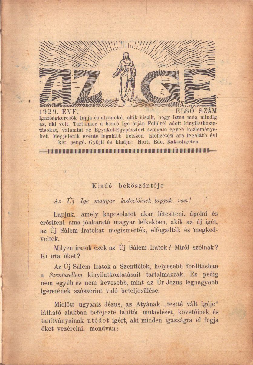 null - Az ige 1929-1932. (4 teljes évfolyam) null - Az ige 1929-1932. (4 teljes évfolyam), Rákosliget 1929 antikvár könyv