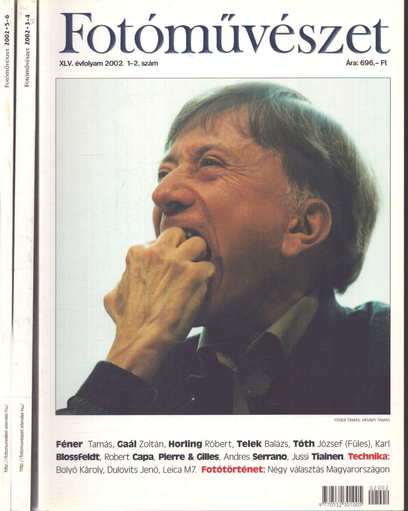 Több szerző, Timár Péter (főszerk.) - Fotóművészet XLV. évfolyam 2002. 1-6. szám (teljes évfolyam) Több szerző, Timár Péter (főszerk.) - Fotóművészet XLV. évfolyam 2002. 1-6. szám (teljes évfolyam), Budapest 2002 antikvár könyv