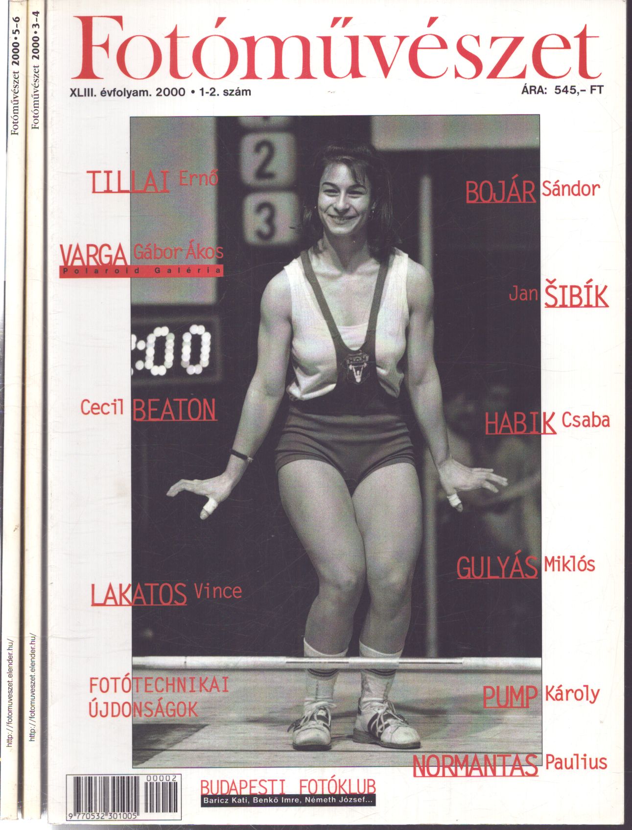 Több szerző, Timár Péter (főszerk.) - Fotóművészet XLIII. évfolyam 2000. 1-6. szám (teljes évfolyam), Budapest 2000 antikvár könyv