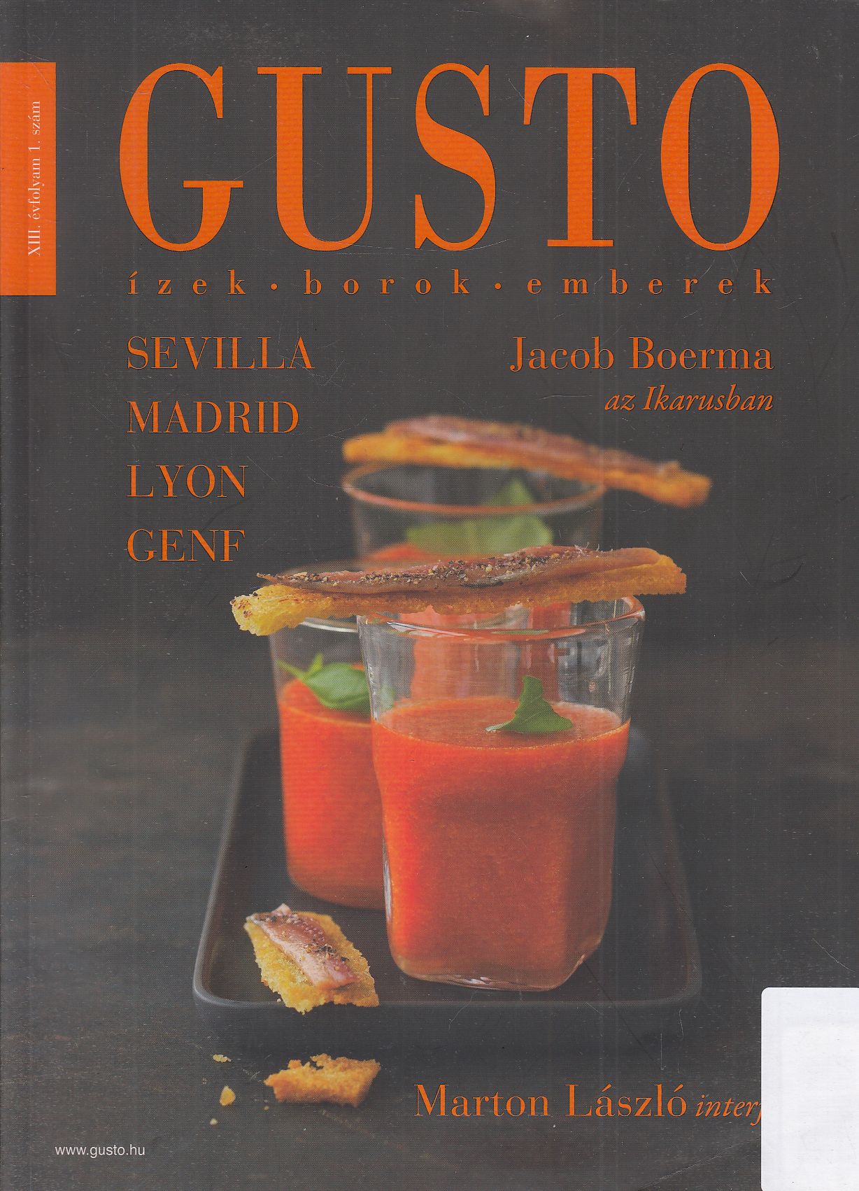 - Gusto 2013/1. - Gusto 2013/1., Budapest 2013 antikvár könyv
