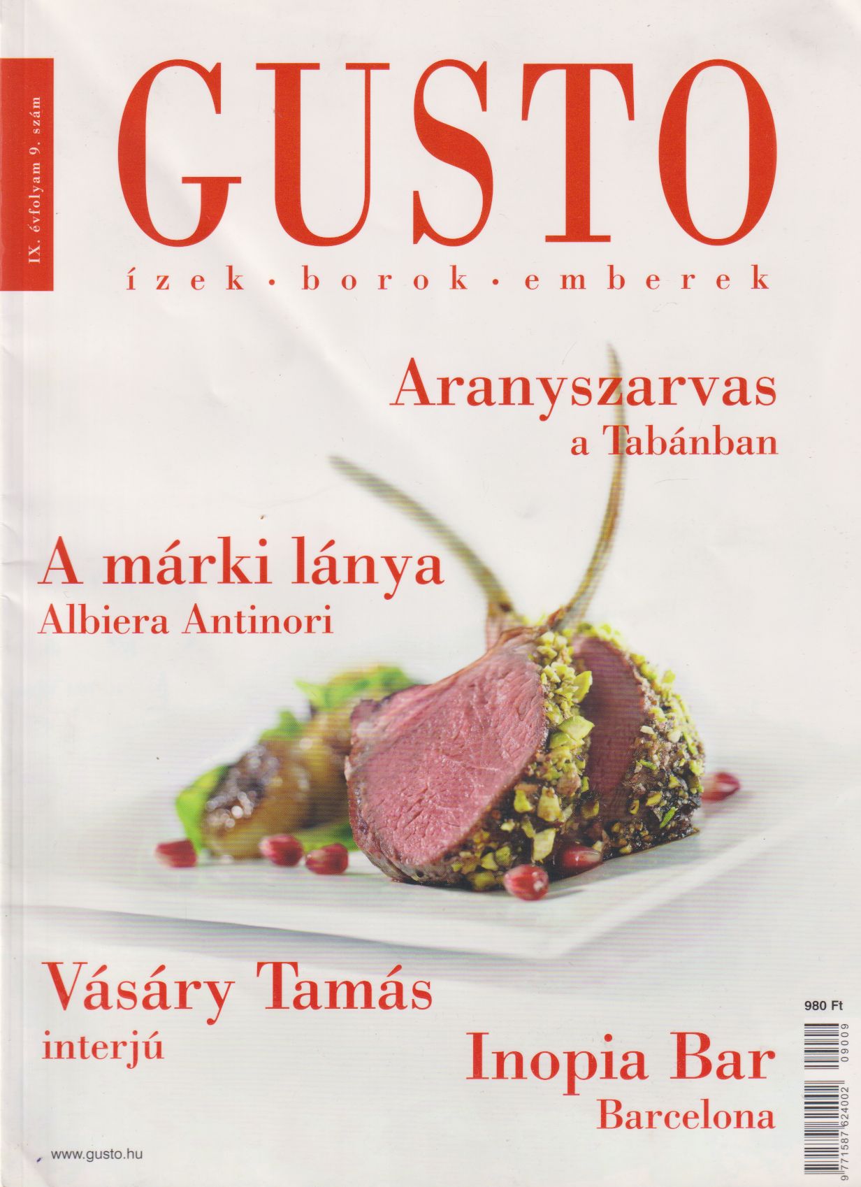 null - Gusto 2009/9. null - Gusto 2009/9., Budapest 2009 antikvár könyv